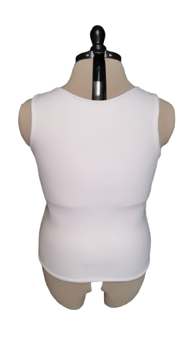 Reversible Black And White Stretchy Tank Top with Built In Padded Shelf Bra (Pre-Shrunk)